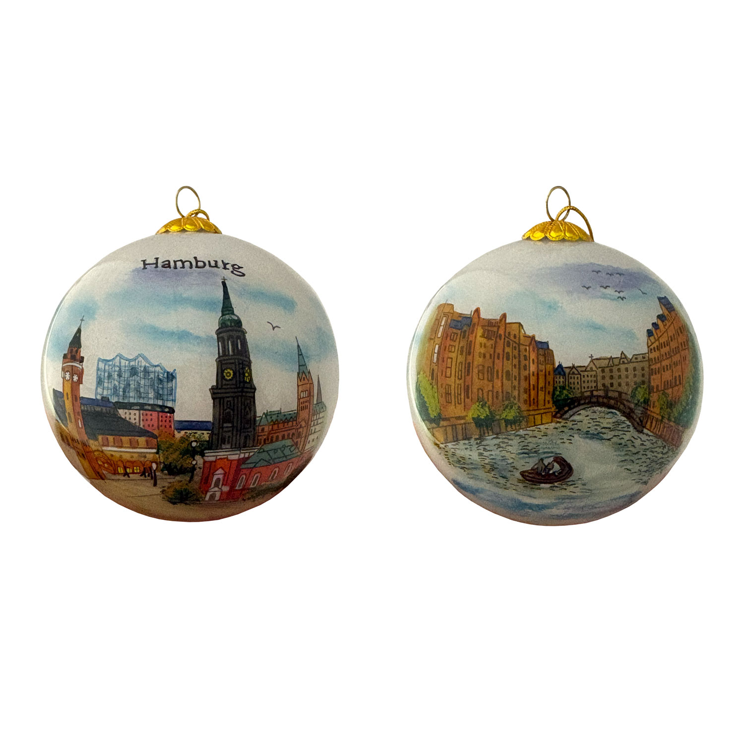 Weihnachtskugel in Hamburg Stil Weihnachtskugel in Hamburg Stil