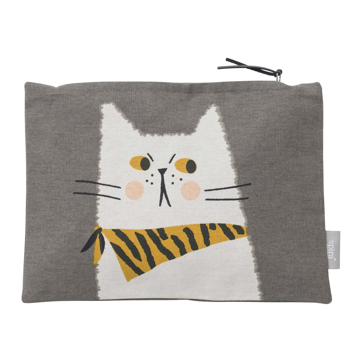 graue MÅNS toiletry bag mit katzenmotiv