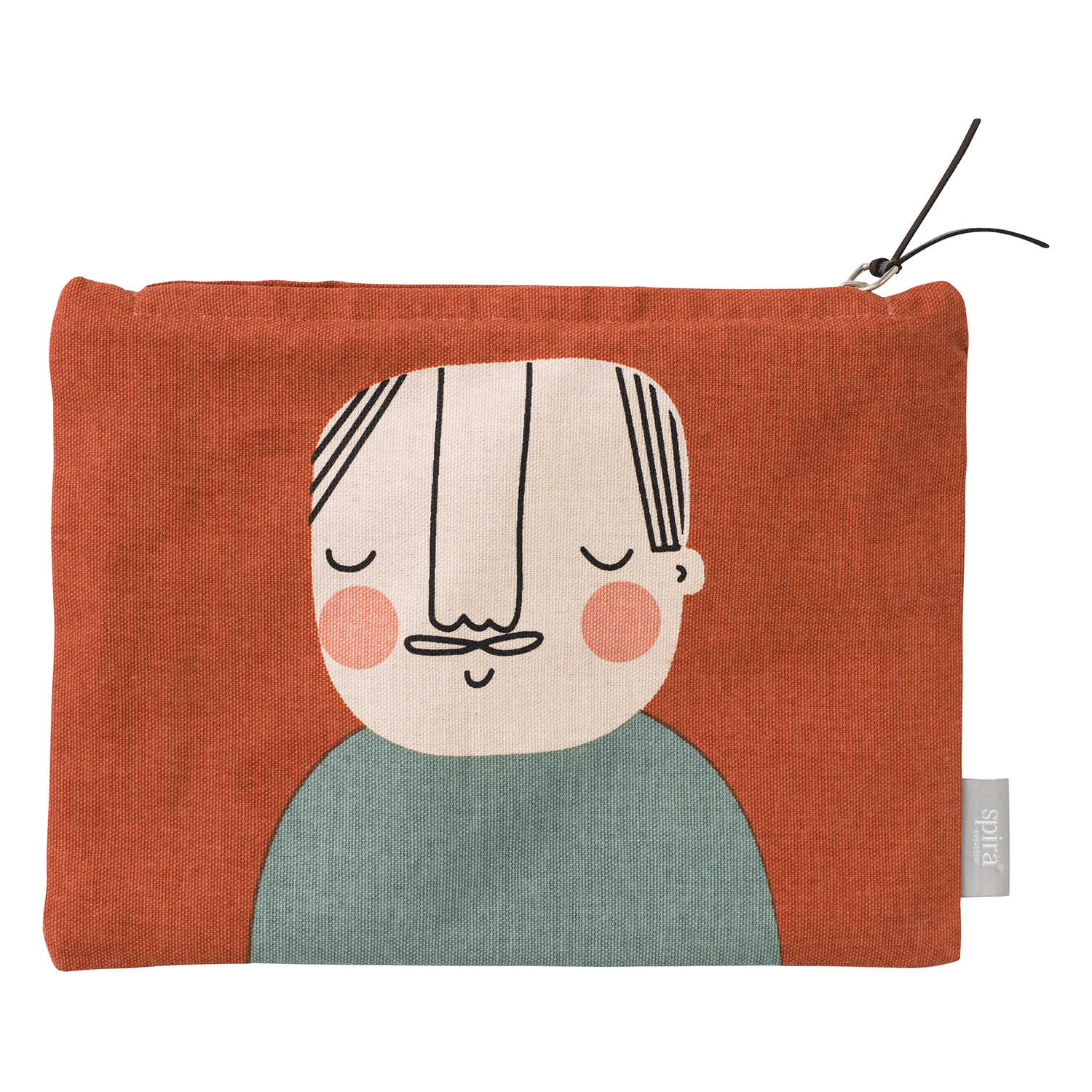 ÅKE toiletry bag dunkelorange AKE toiletry bag mit herrenkopf