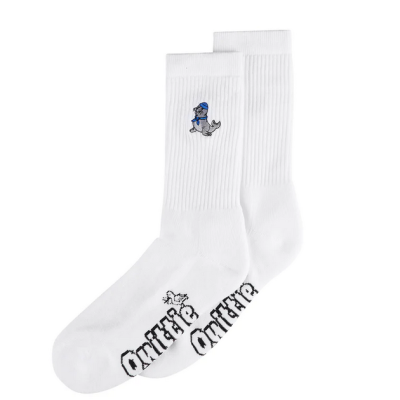 weiße socken mit robbenmotiv