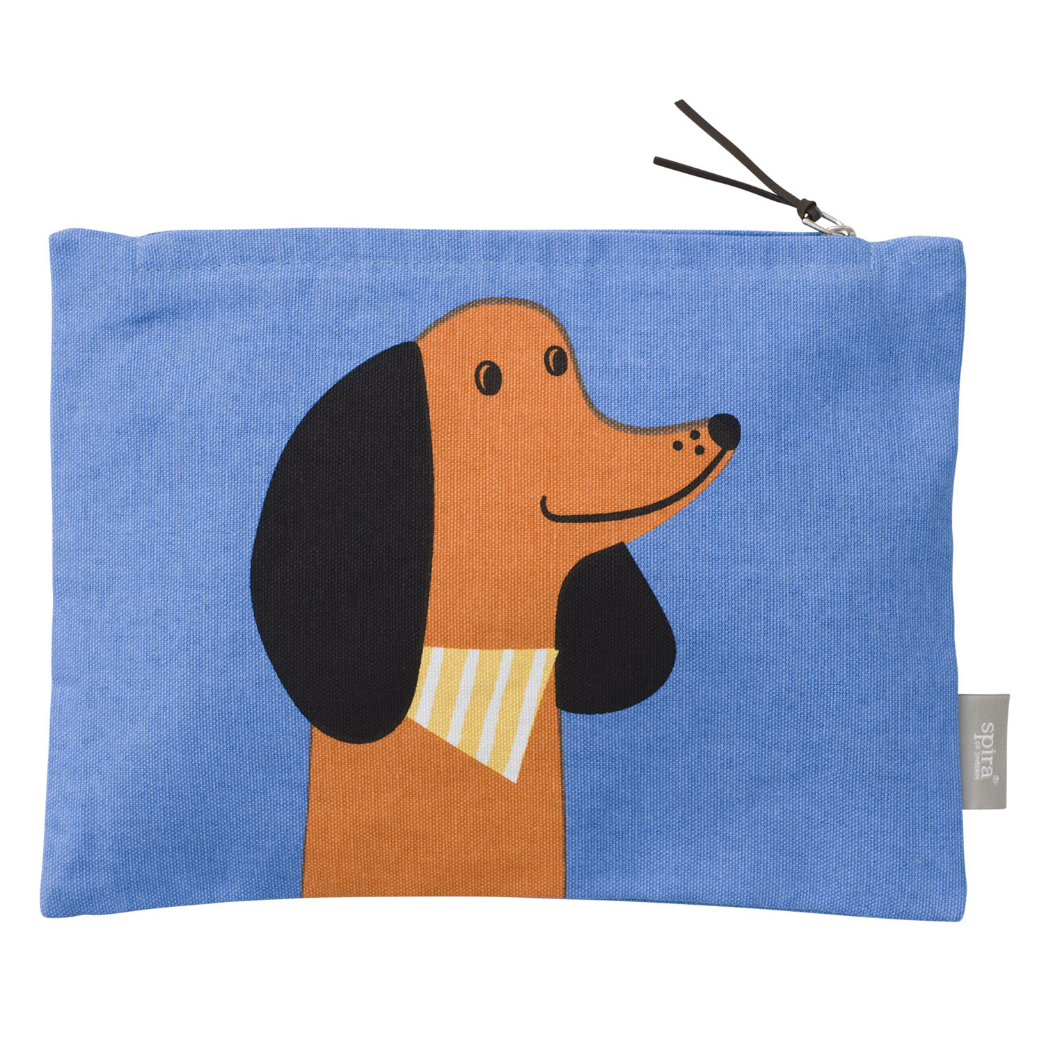 blaue LOUIE toiletry bag mit hundemotiv