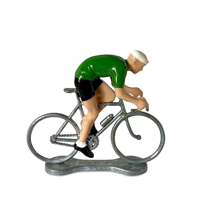 Fahrradfahrer sprinter grün
