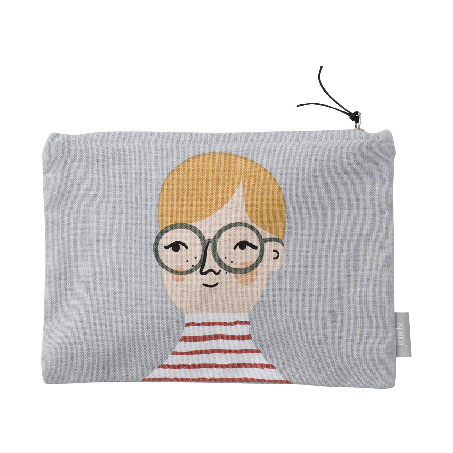 graue PIM toiletry bag mit damenmotiv