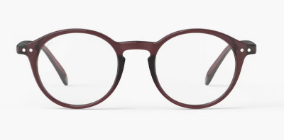 #D Old Leather Lesebrille mit weinrotem Gestell