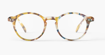 #D Blue Tortoise Lesebrille Modell D Gestell braun blau beige